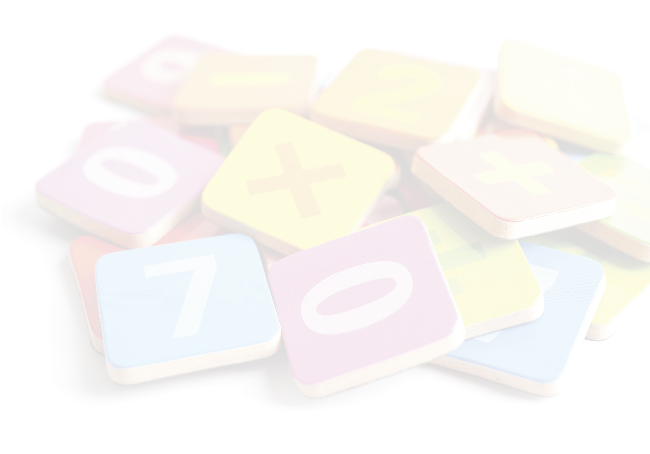 Number wood block cubes for learning Mathematic, education math concept.
